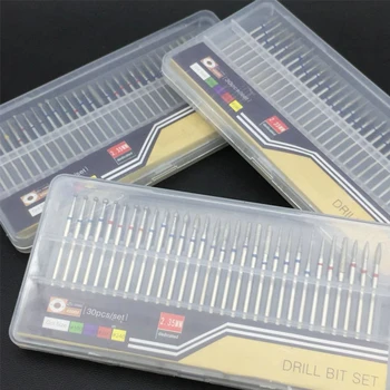 

Professional 30Pcs/Kit Nail Art Drill Bits Set for Electric Machine Mixed Sizes Nail Art Drill Tools for Nails Cuticle Remover