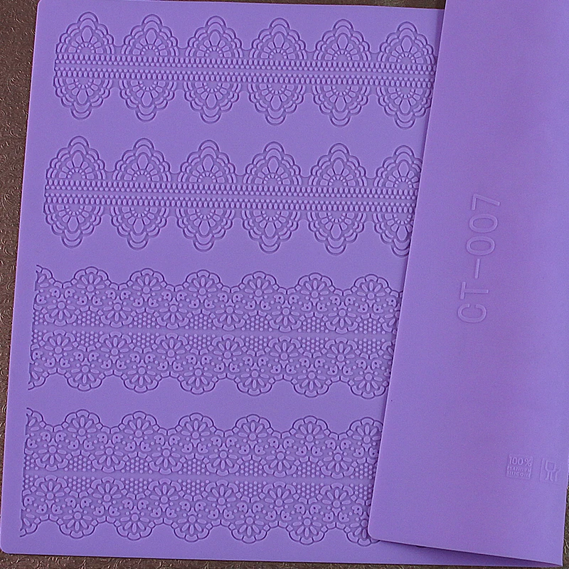 

38*28CM 2017 Hot Selling BIG size Silicone Sugar Lace Mat Cake Decorating Fondant Mold Embossing Mat Tool