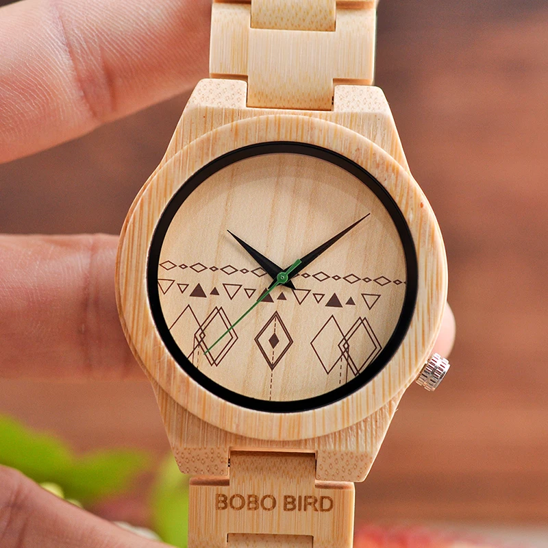 relogio masculino BOBO BIRD Men Watches Bamboo Wooden Timepieces Quartz Wristwatches in Wood Box Accept Logo Drop Shipping