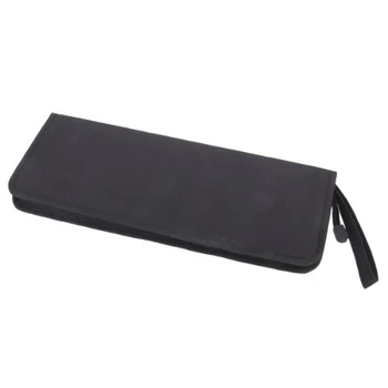 

foldable Oxford cloth zipper Artist brush Bag Case Holder - Black