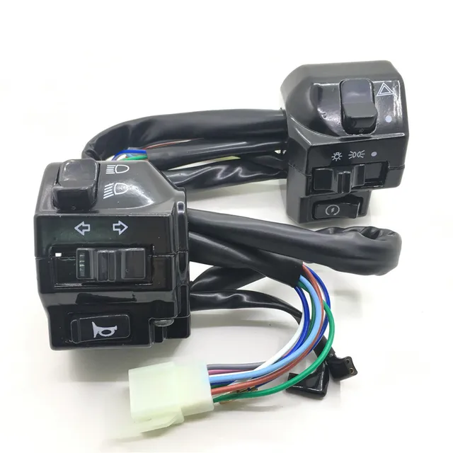 Yecnecty 1 Pair Motorcycle Turn Signal Switch 22MM Universal Aluminum