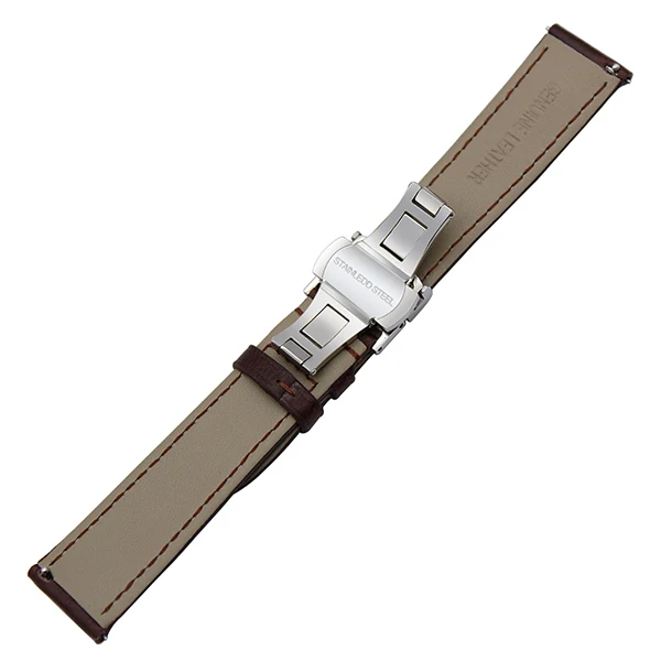 Italy Genuine Leather Watchband 20mm 22mm for Huami Amazfit GTR 47mm 42mm Butterfly Clasp Watch Band Quick Release Strap Belt