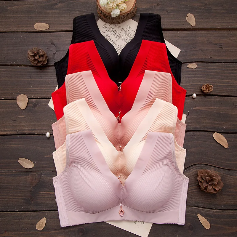 

Sexy Without Rims Lace Bra Gathers Medium and Thick Comfortable Underwear Padded Push Up Bra