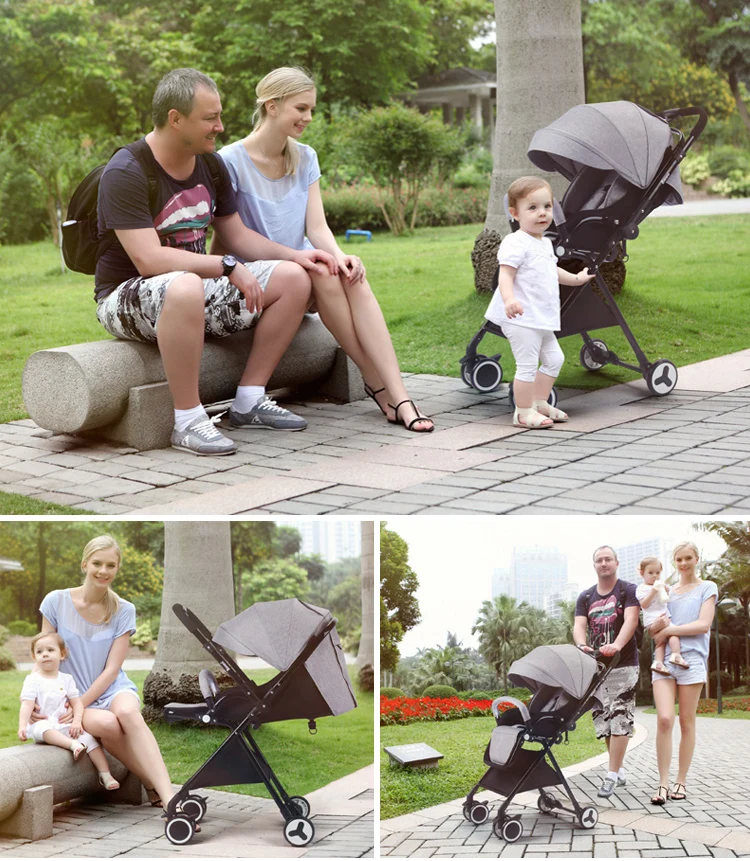 7KG Adjustable Luxury Two way Baby Stroller Portable High Landscape Reversible Pink Stroller Hot Mom Stroller Travel Pram