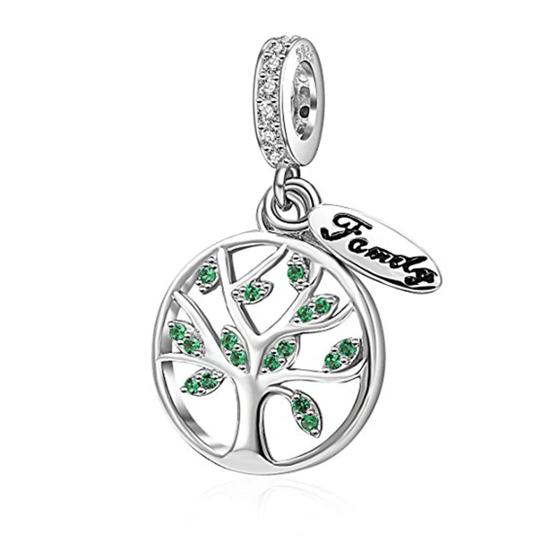 BESTLYNUY Family Tree Charms Bead Authentic 925 Sterling Silver Tree of