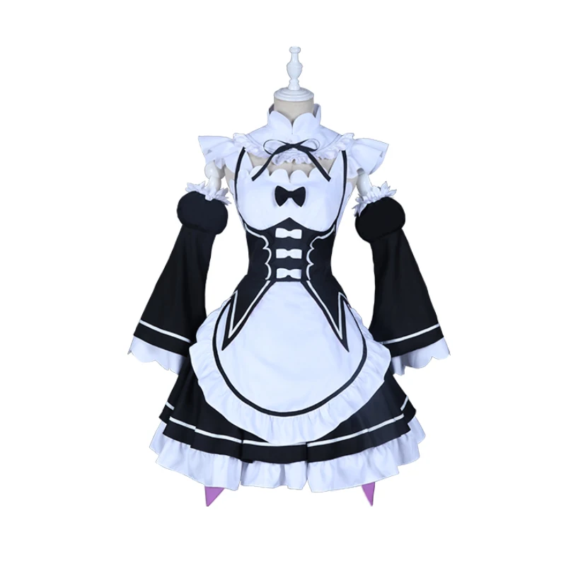 Details about / Re:Zero kara Hajimeru Isekai Seikatsu Ram Rem Maid Dress Cosplay Costume Women