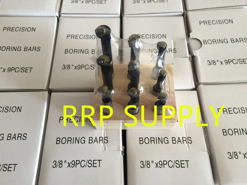 

Free shipping 3/8" 9pcs/set Carbide tipped boring bar set
