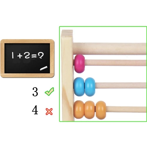 Wooden math toys Abacus for children baby 3 years old preschool Educational toys montessori toy kindergarten early educatio