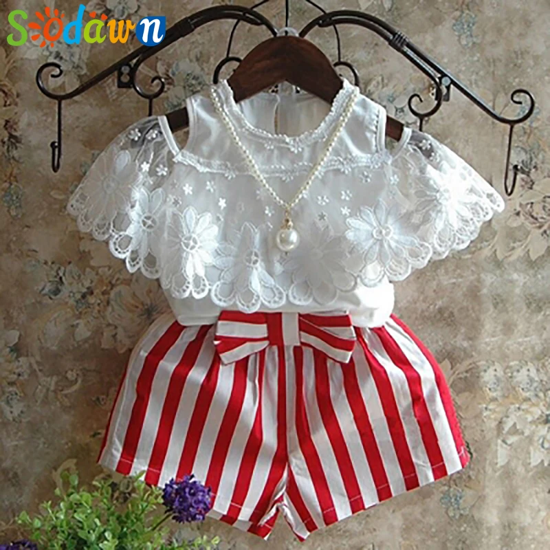 Summer Children Tassel Ball Cotton Shorts Girl Clothes Baby Fashion Pants Americana Skort