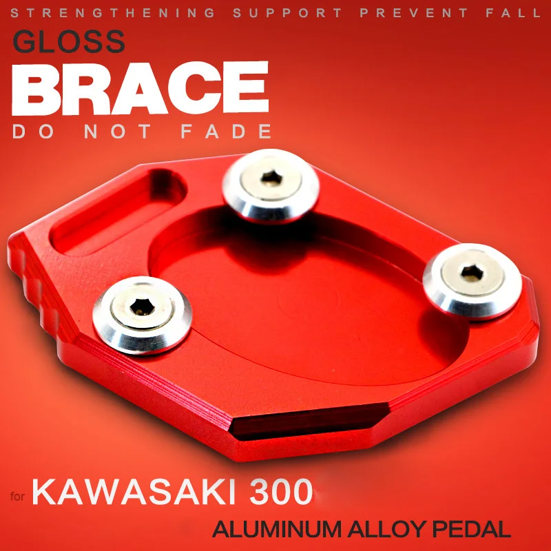 Alloy Motorcycle Foot Stand Brace Motocross Pedal Pads For Kawasaki 300