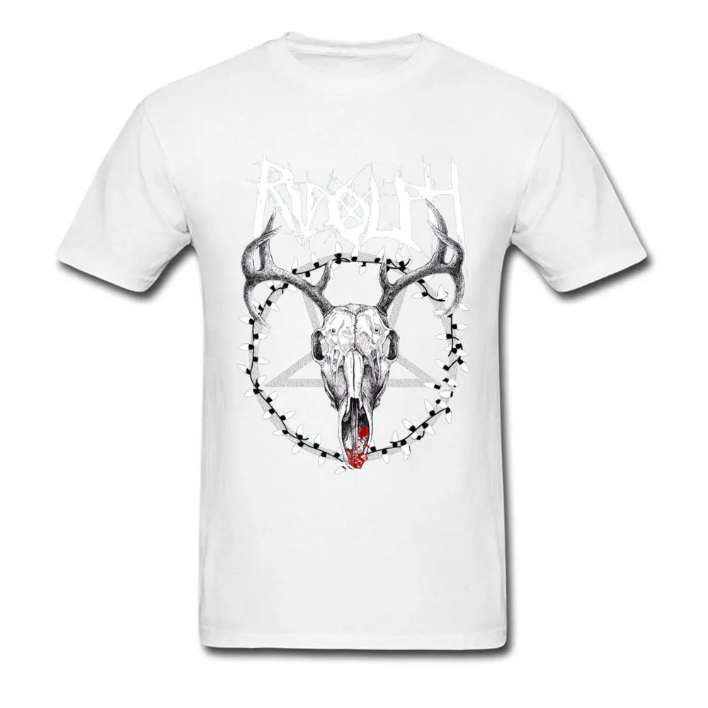  Man Tshirts Metal Rudolph 20602 Fashionable Tees 100% Cotton Fabric O-Neck Short Sleeve Normal Tops & Tees Summer Metal Rudolph 20602 white