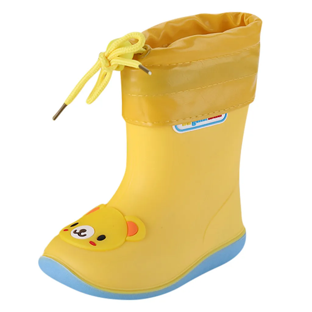 

Fashsiualy Children Shoes Sapato Infantil Toddler Infant Kids Baby Boys Girls PVC Rain Boots Waterproof Non-Slip Shoes