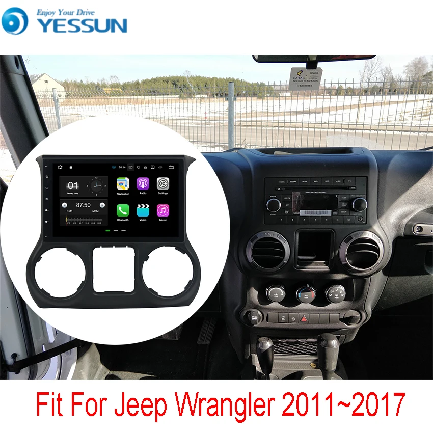 YESSUN для Jeep Wrangler 2011~ Автомобильный навигатор gps Android аудио видео HD сенсорный экран стерео Мультимедийный плеер без CD DVD