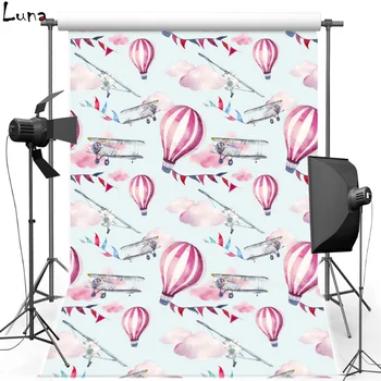 

MEHOFOTO Hot-Air Balloon Vinyl Photography Background For Children New Fabric Flannel Photo Background For Photo Studio 2511