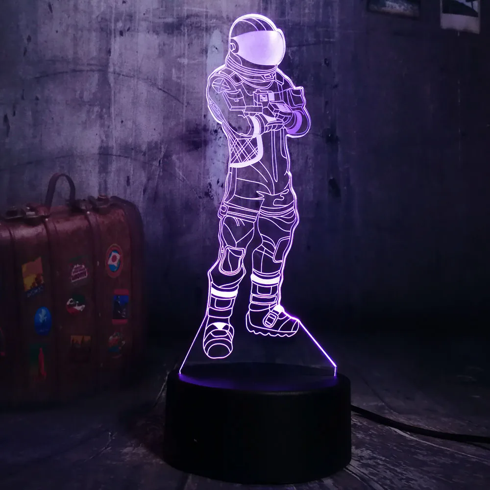 Новая игра PUBG TPS Прохладный битва темно Voyager 3D светодиодный Ночной светильник 7