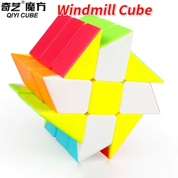 

Qiyi Windmill Cube Stickerless or Black Puzzle 3x3 Strange-shape Magic Cube Cubo Magico Learning Educational Toys For Children