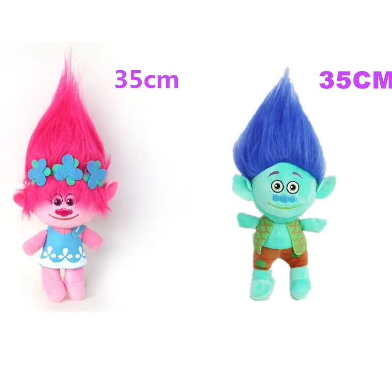 

22 pcs blue hair 35cm trolls +16pcs pink hair 35cm trolls shipped by express