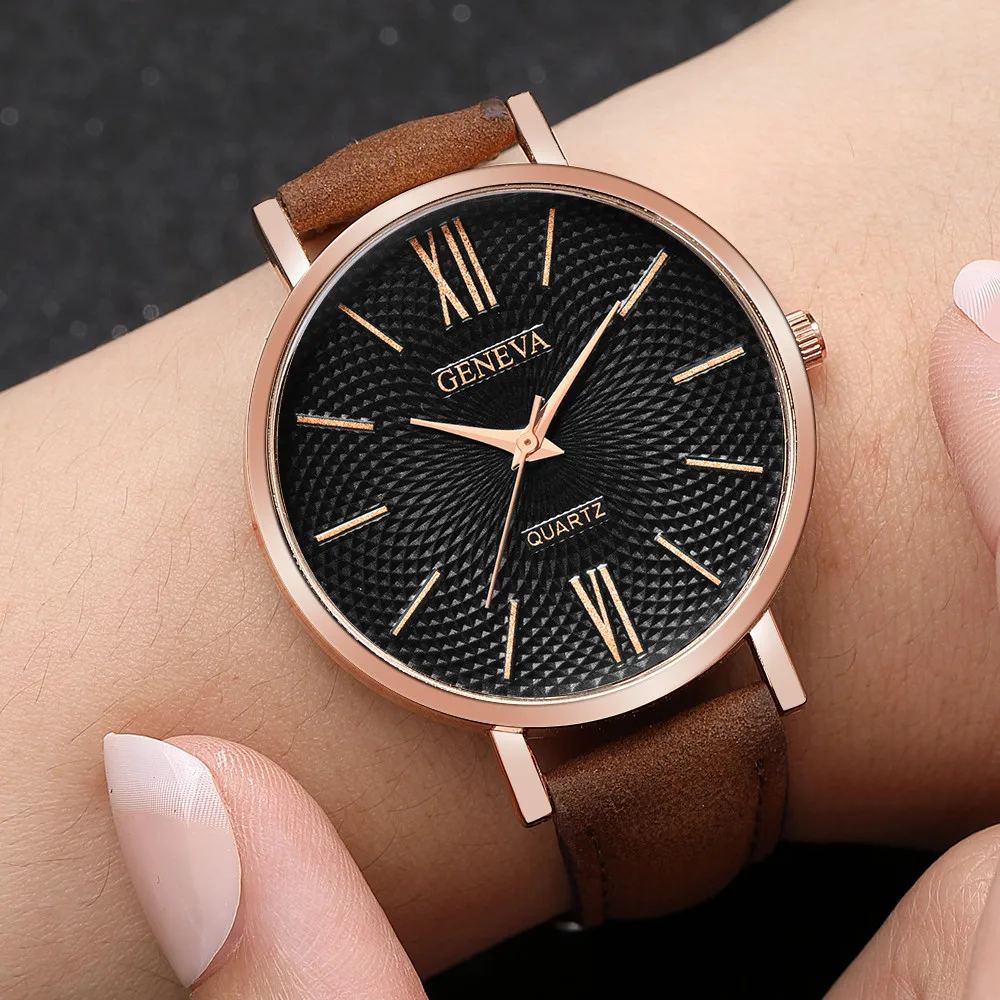 

Susenstone Fashion Skeleton Watch Men Women Genava Roman Reloj Hombre Dress Quartz Wristwatch Leather Clock Relojes Mujer #5