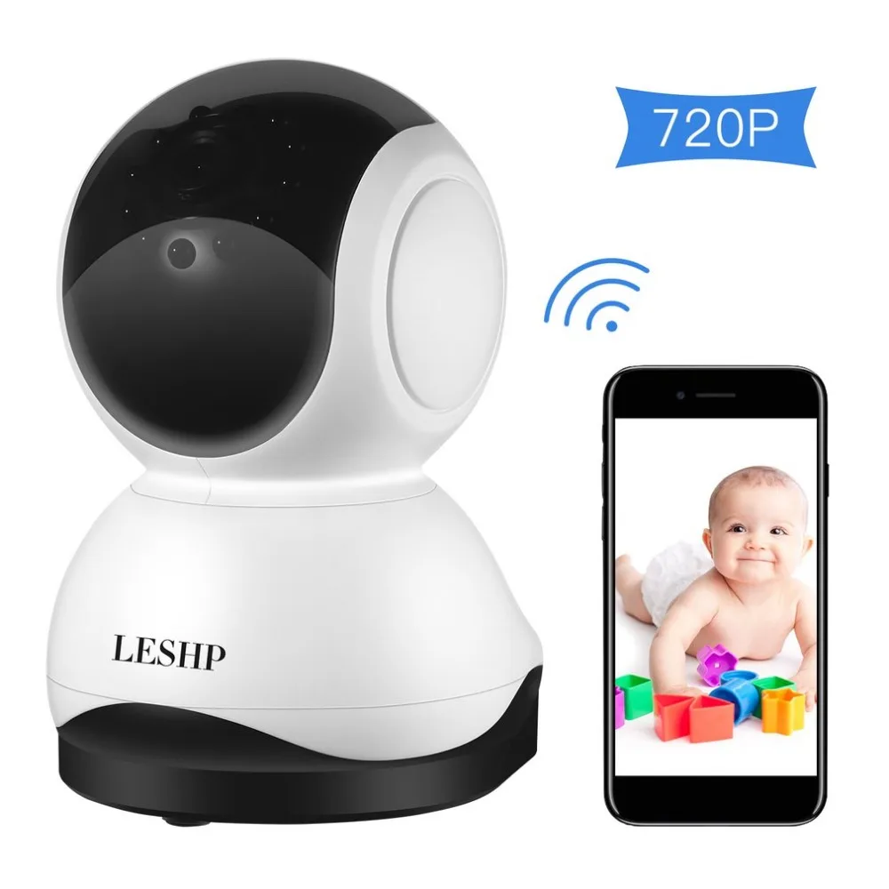 

LESHP 720P 1280*720 1MP Wireless WiFi HD IP Camera HD Pan/Tilt/Zoom Surveillance IP Camera Night Vision CCTV Camera Baby Monitor