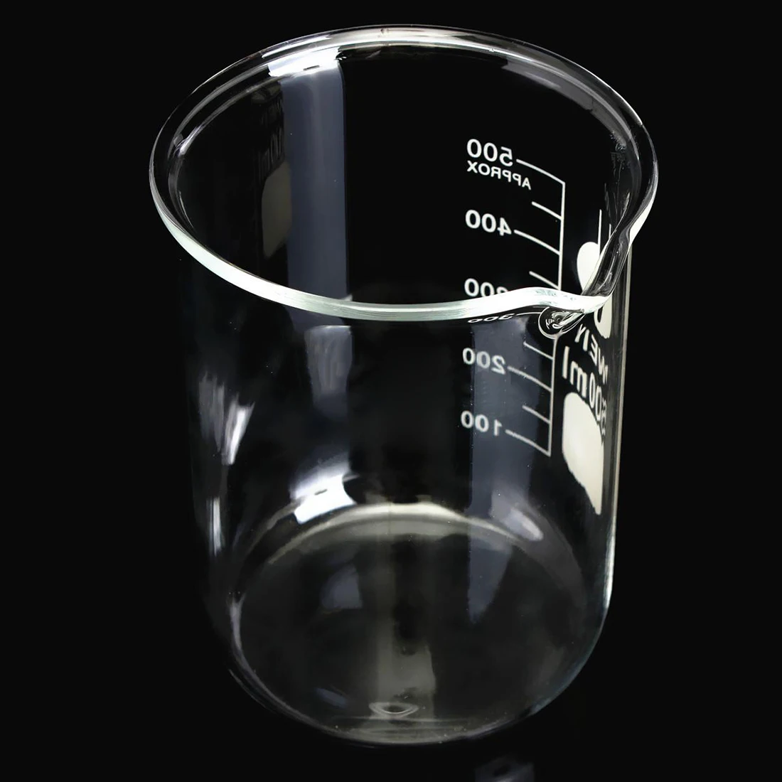 Прозрачный 500 мл стеклянный мерный стакан