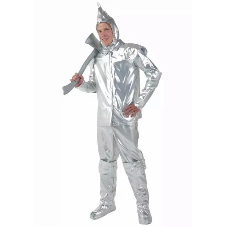 Woodman Fancy Dress Outfit Male Silver Fairy Tales Storybook Fantasias