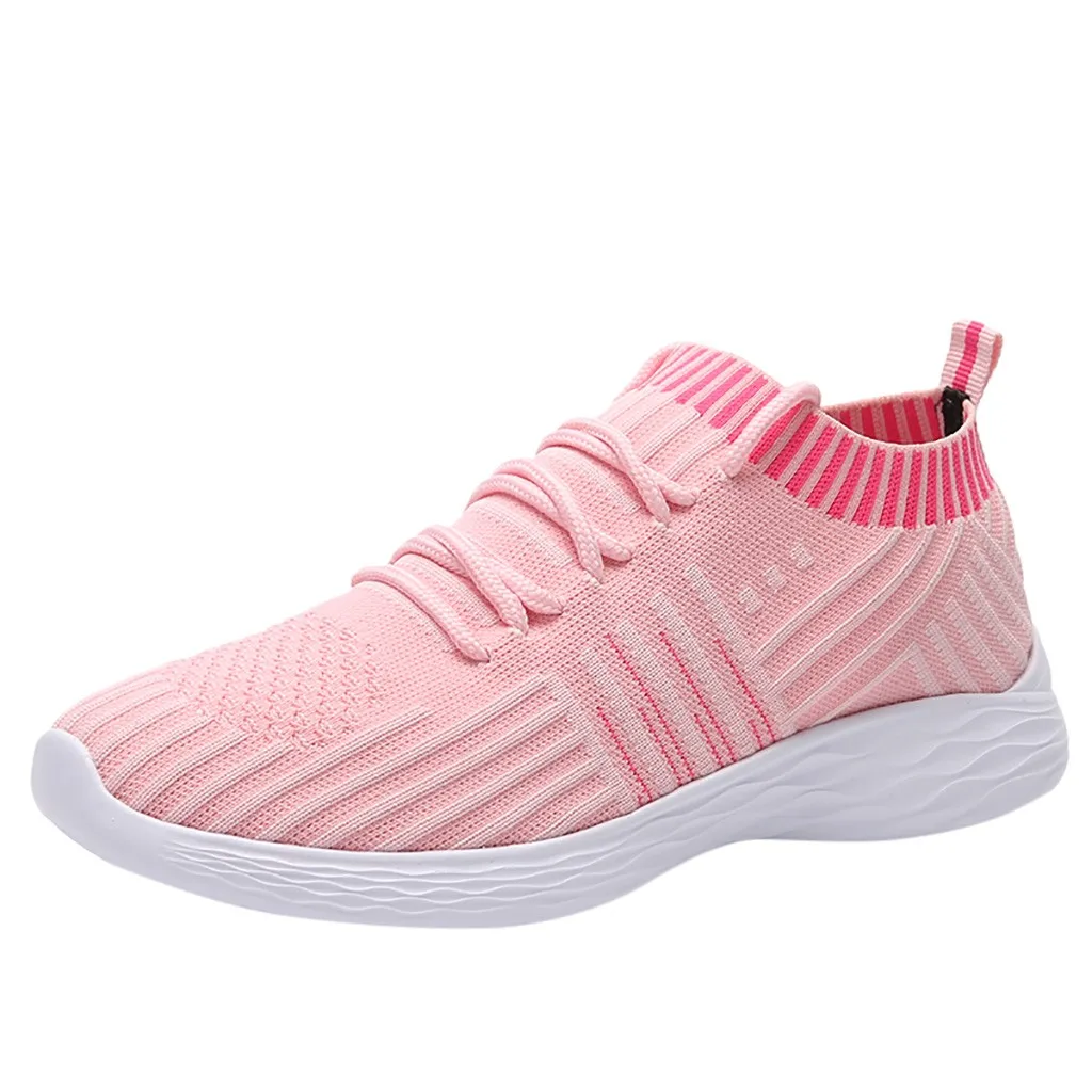 SAGACE, спортивная женская трикотажная обувь, женская спортивная дышащая обувь для бега, мягкий светильник, женские кроссовки - Цвет: Pink