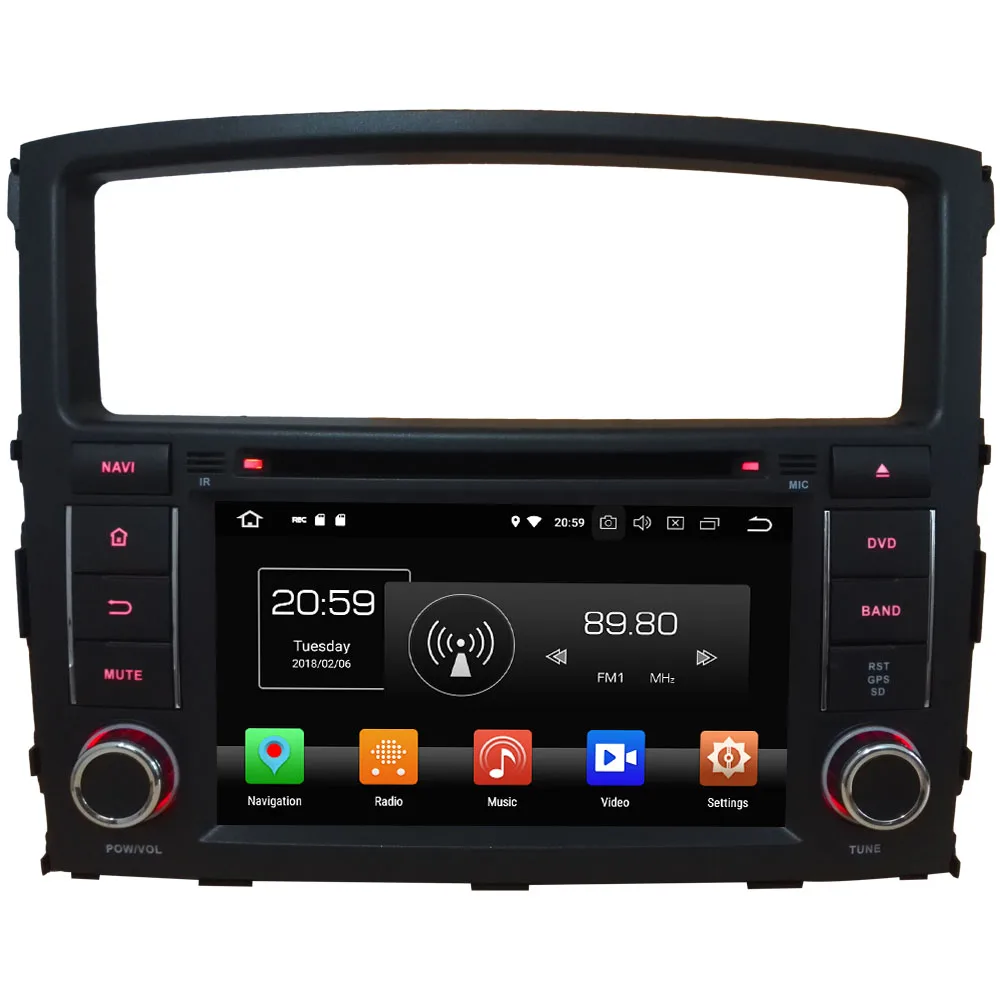 

7'' Android 8.0 Octa Core 4GB RAM 32GB ROM DAB SWC Car DVD Player Radio GPS Navi Stereo For Mitsubishi Pajero V97 V93 2006-16
