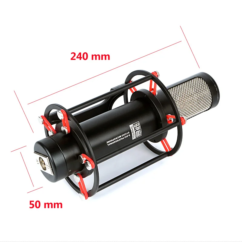 34 мм Большой мембранный картридж профессиональный конденсаторный Студийный микрофон с записывающим устройством вещания ударопрочный стенд
