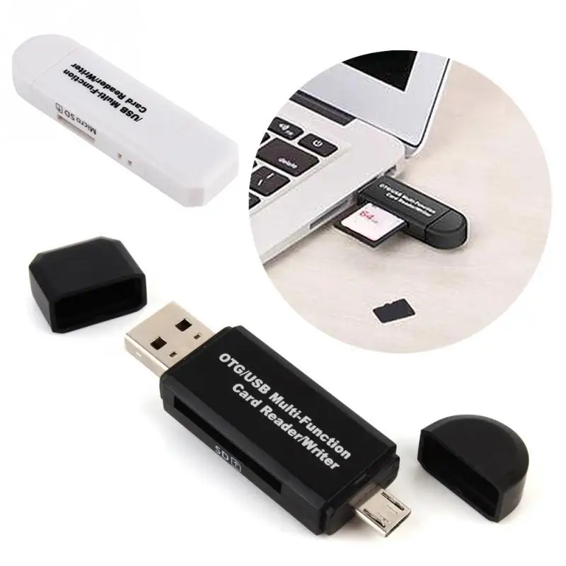 

OTG Micro-SD SD TF Card Reader Universal Micro-USB USB Port 2 In 1 High Speed USB 2.0 Card Reader For Phones Computer