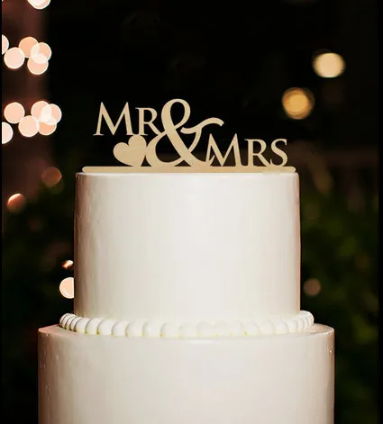 2017 New Mr Mrs Gold Acrylic Wedding Cake Topper 2017 New Mr Mrs Gold Acrylic Wedding Cake Topper Stand With Free Shipping Decorations Supplies Gifts In Decorating From