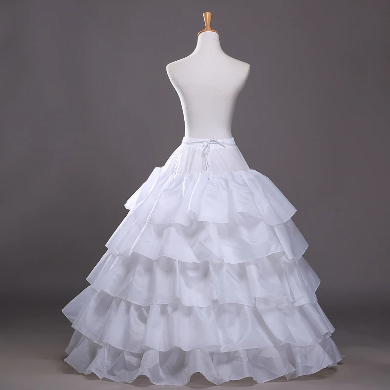 Свадебное платье, Нижняя юбка, 5 слоев сатина с обруч, кринолин, трапециевидная юбка, свадебные аксессуары