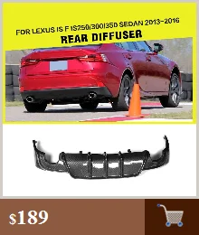 Задний бампер диффузор спойлер для Lexus IS F IS250 IS300 IS350 Sedan 2013- PU Неокрашенный Черный