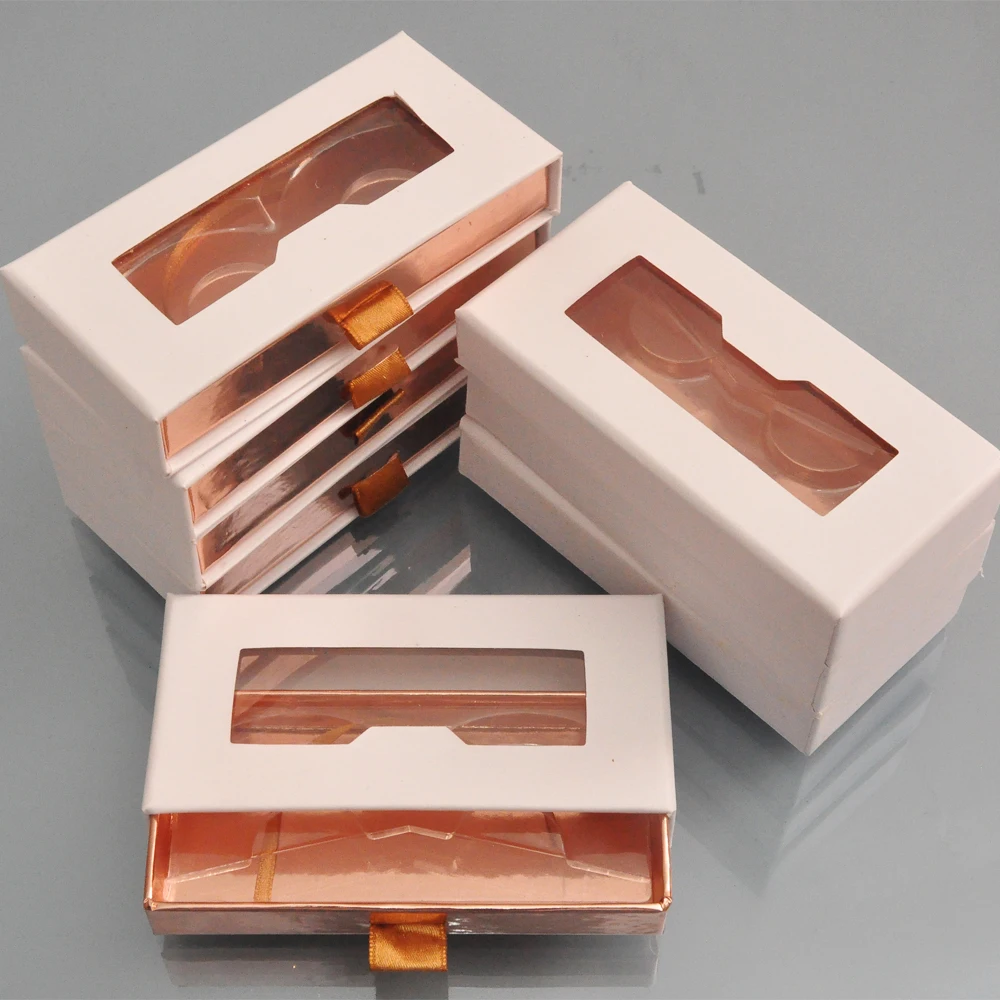 

20pcs wholesale false eyelash packaging box lash boxes custom logo fake mink eyelashes extension strip drawer packing case empty