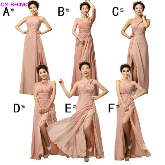 Cx Shine Chiffon Split Long Bridesmaid Dresses Custom Colors Mix Cx Shine Chiffon Split Long Bridesmaid Dresses Custom Colors Mix Style Wedding Prom Dress Party