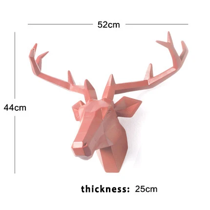 European Style Deer Hanging Pendant Home Decor Furnishing Wood Resin Elk Moose Animal Head Wall Decor Bar Mural Living Room D027 Statues Sculptures Aliexpress