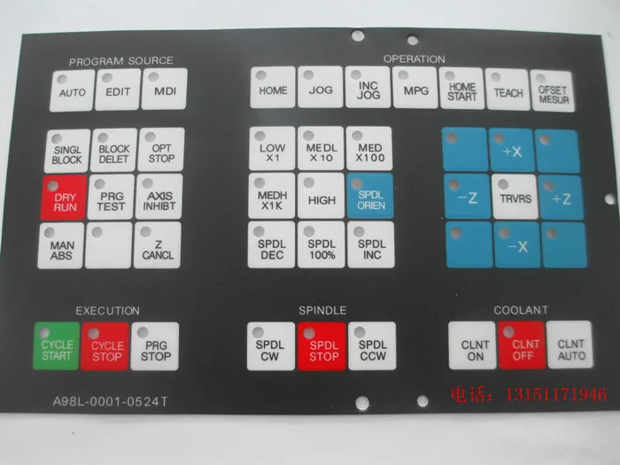 

A98L-0001-0524#T CNC HMI Membrane Keypad buttons for Fanuc Machine Operator Panel Cheap Shipping