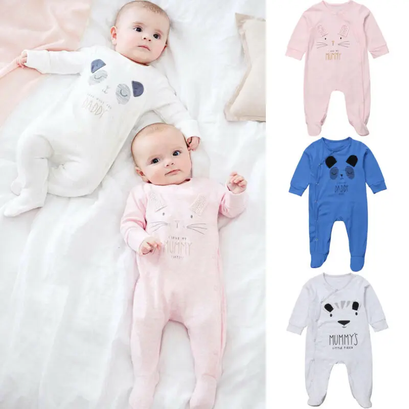 

Spring Autumn Cute Newborn Baby Boy Girls Romper Jumpsuit Cotton Cartoon Bodysuit Playsuit Footies Outfit Clothes 0-18M