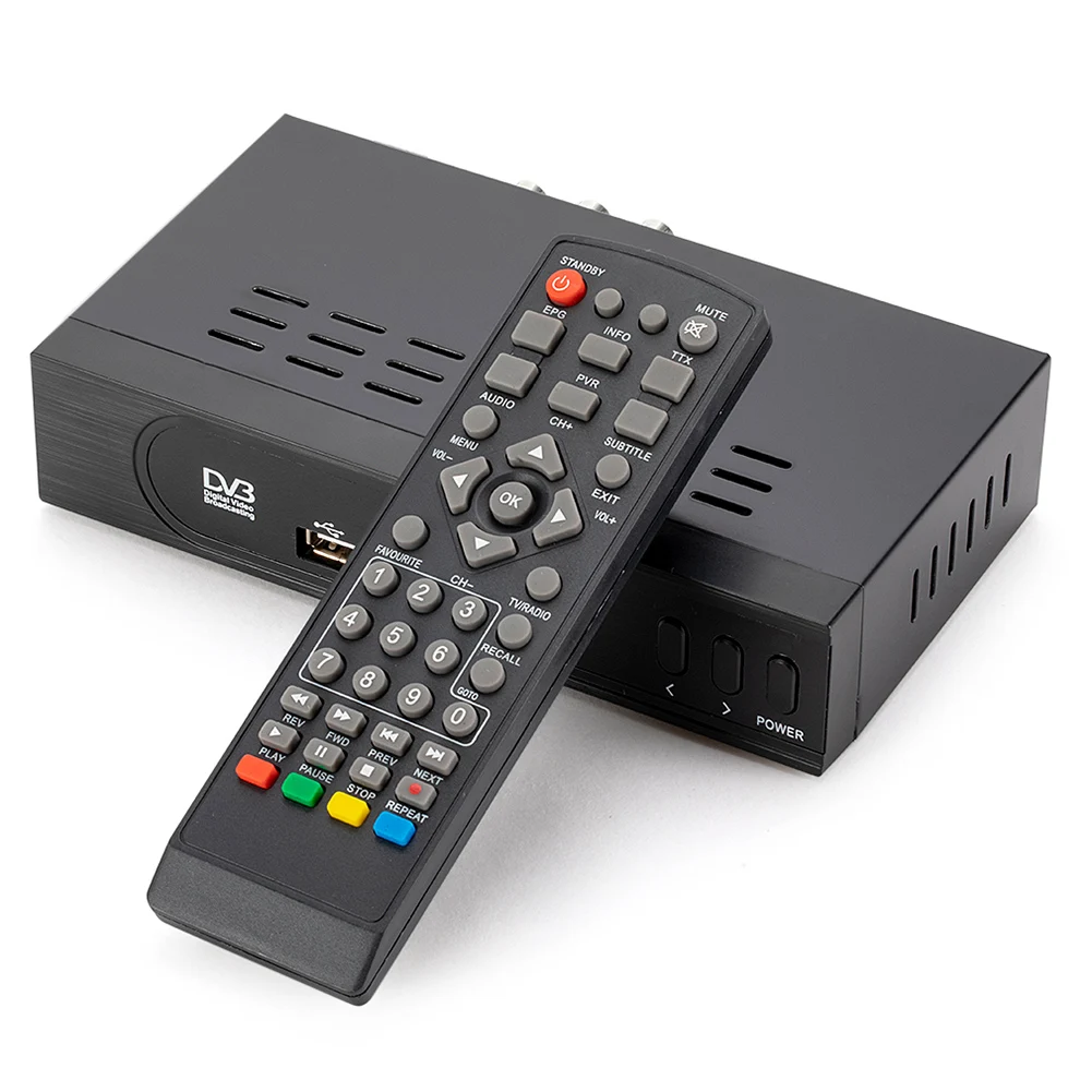 HD TV Box телеприставка умный медиа плеер с тюнером приемник вещания дистанционное