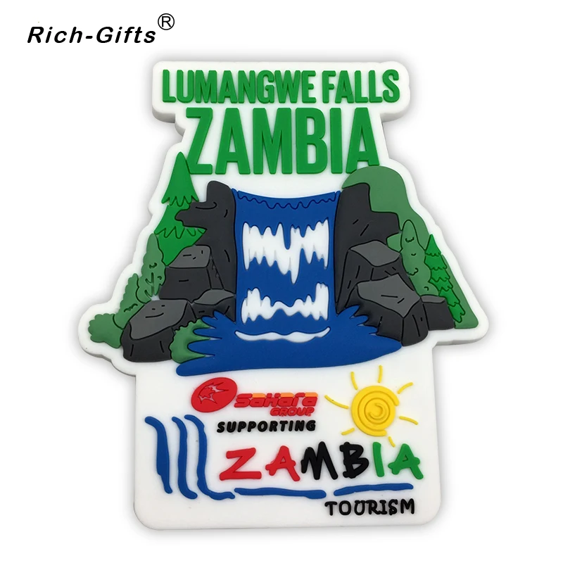 Пользовательские ПВХ магниты на холодильник рекламные подарки, сувениры для Замбия