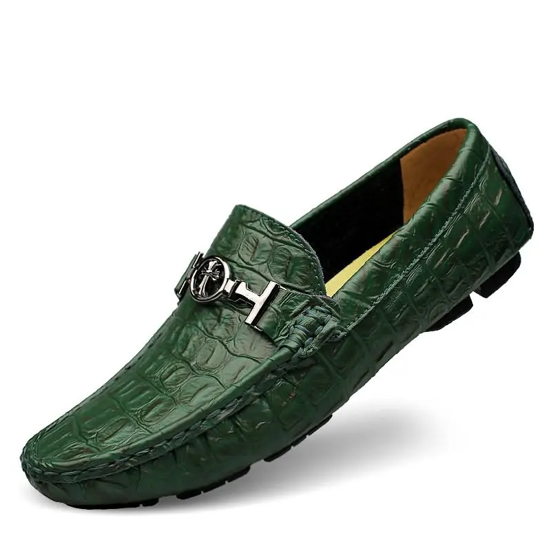 Plardin/брендовые модные стильные Мягкие Мокасины размера плюс; мужские лоферы; Высококачественная обувь из натуральной кожи с металлическим украшением; мужская обувь на плоской подошве