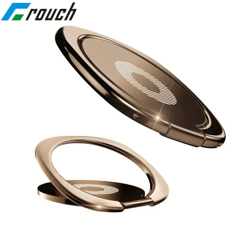 Crouch Metal plating Phone Ring Holder For iPhone Samsung Huawei Phone Desktop Stand 360 Finger Ring Phone Holder