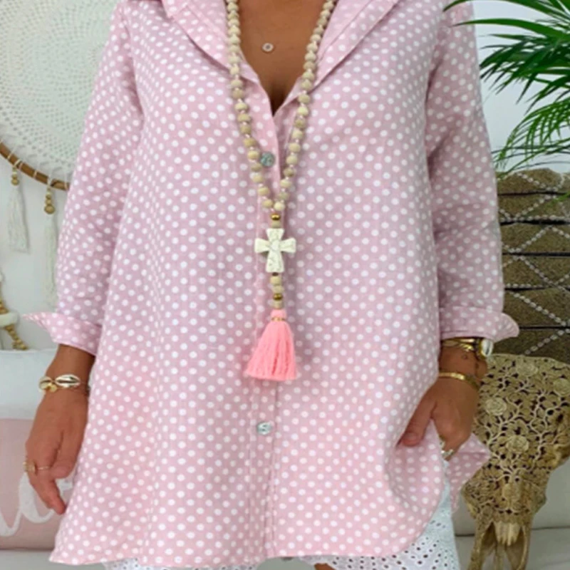 2019 new Women Spring Summer Casual Long Sleeve Shirt Blouses V-neck Streetwear Shirt Plus Size Loose Blusas Female
