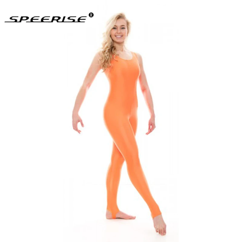 

SPEERISE Women's Tank Stirrup Unitard Lycra Spandex Long Bodysuit Dance Wear Unitards Ballet Danvewear Bodysuits Costume