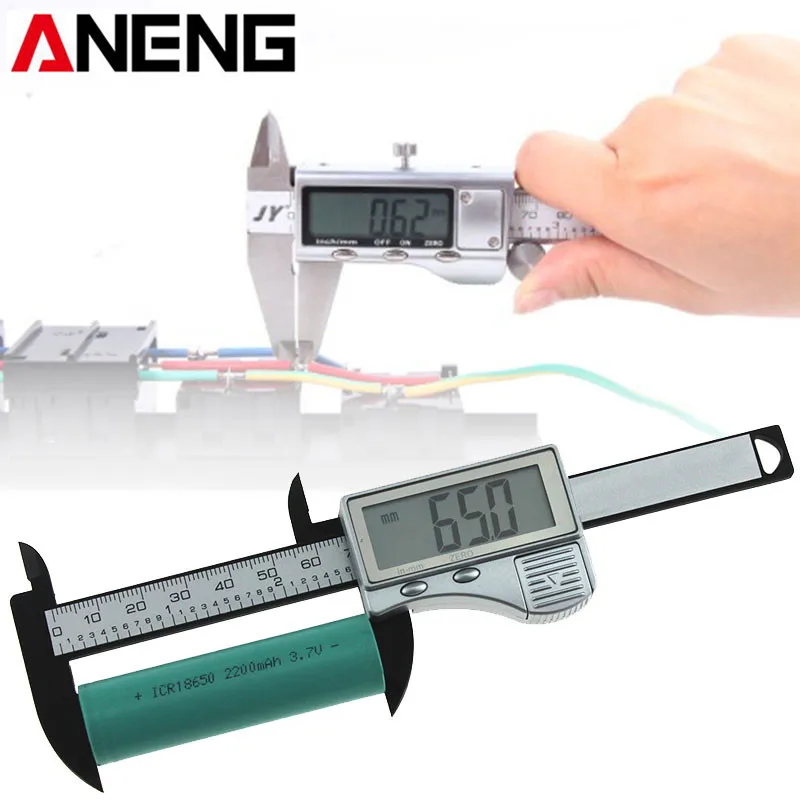 

ANENG 100mm 4 inch LCD Digital Electronic Carbon Fiber Vernier Caliper Stone Bead Gem Jewelry Measuring Tool