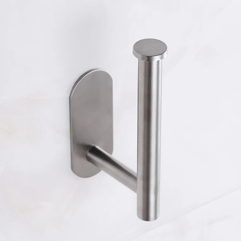 

Roll Bathroom Stainless Steel Toilet Stick On Paper Self Adhesive Storage Holder Wall
