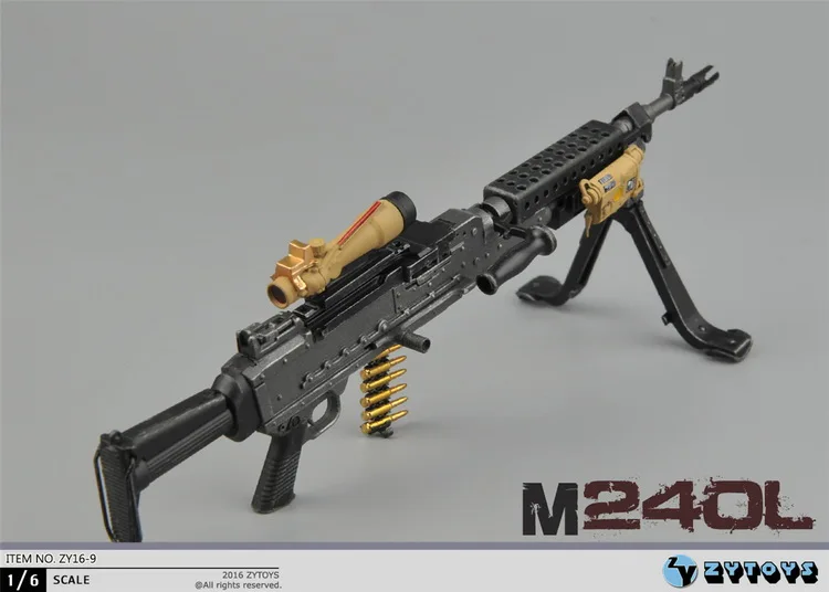 Кукла в масштабе 1/6 аксессуар для куклы M240L или M240B пластиковая модель пулемета 12