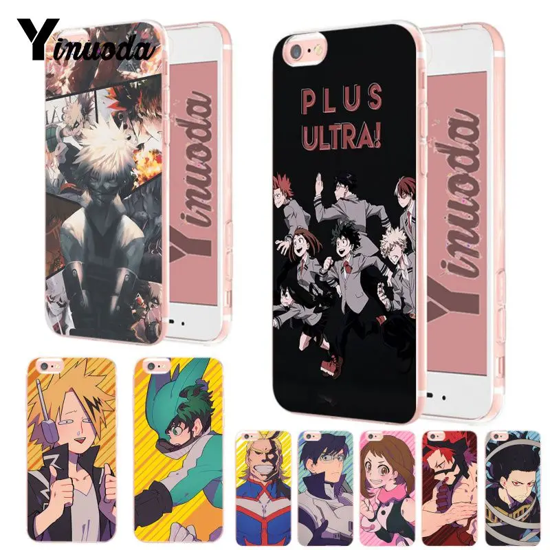 

Yinuoda My hero academia Diy Luxury High-end Protector phone Case for Apple iPhone 8 7 6 6S Plus X XS XR XsMax 5 5S SE case