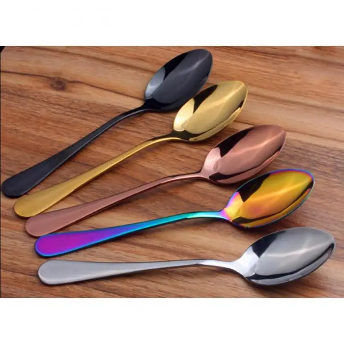 1pc/ 4pcs Dinner Wedding Travel Cutlery Spoon Stainless Steel Fork Scoops Silverware Set PAK55