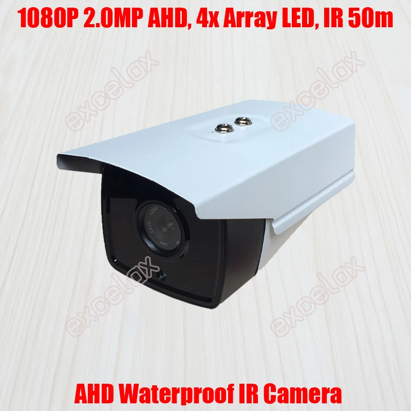 

1080P 2MP AHD 3000TVL Waterproof IR Bullet Camera 30-50m 4PCS Array LED Outdoor Body Camera for 500m Coaxial Cable Transmission
