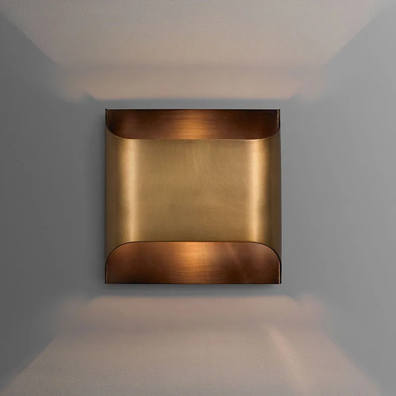 Postmodern copper wall lamp light luxury living room creative simple bedroom designer model house | Лампы и освещение